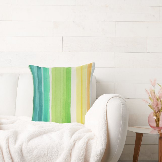 Colourful Lines  Throw Pillow (Couch)