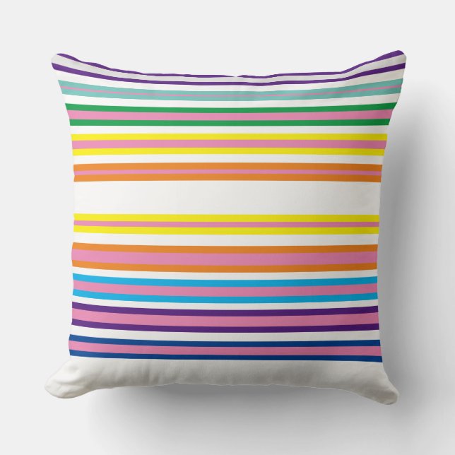Colourful Lining Top Quality  Throw Pillow (Front)