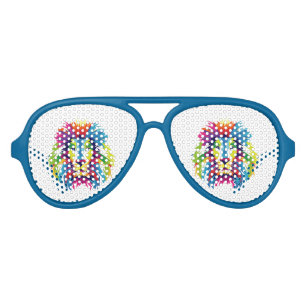 Colourful  Lion Aviator Party Shades