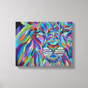 Colourful Lion Canvas Print