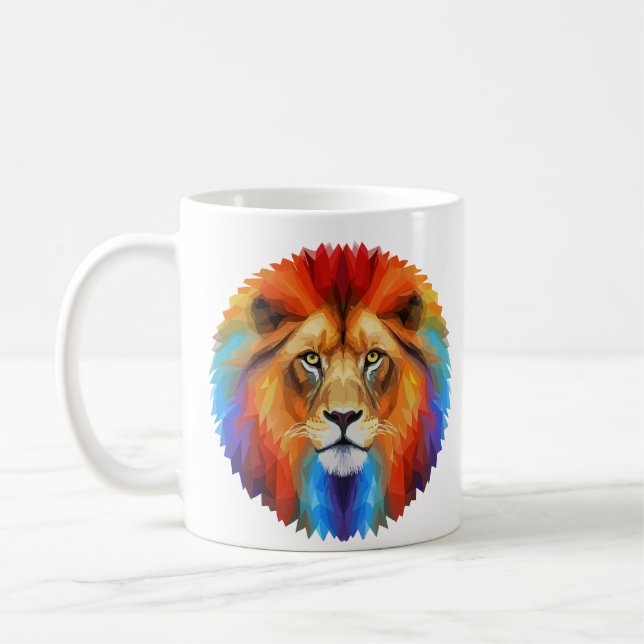 Colourful Lion Coffee Mug (Left)