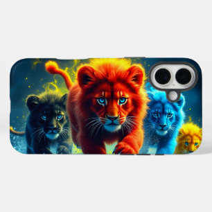 Colourful Lion Cubs Phone Case