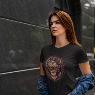Colourful Lion Face T-Shirt