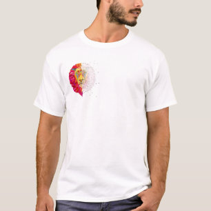 "Colourful Lion Face T-Shirt - Vibrant Abstract