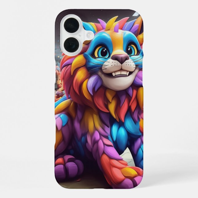 Colourful Lion iPhone Case (Back)