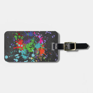 Colourful Lion Paint Artistic Splash Luggage Tag