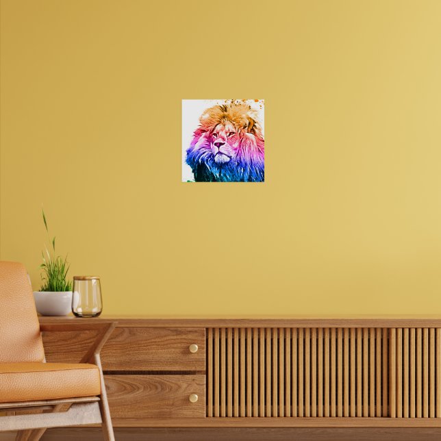 Colourful Lion Poster (Living Room 2)
