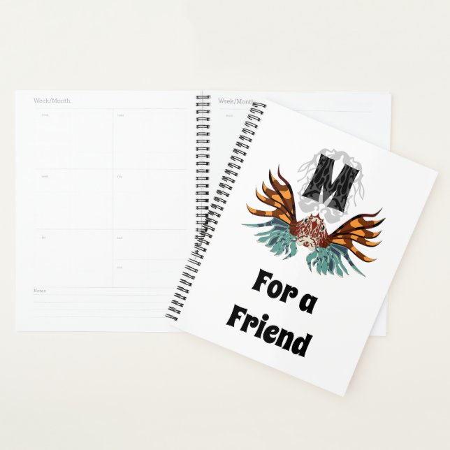 Colourful Lionfish Monogram Planner (Display)