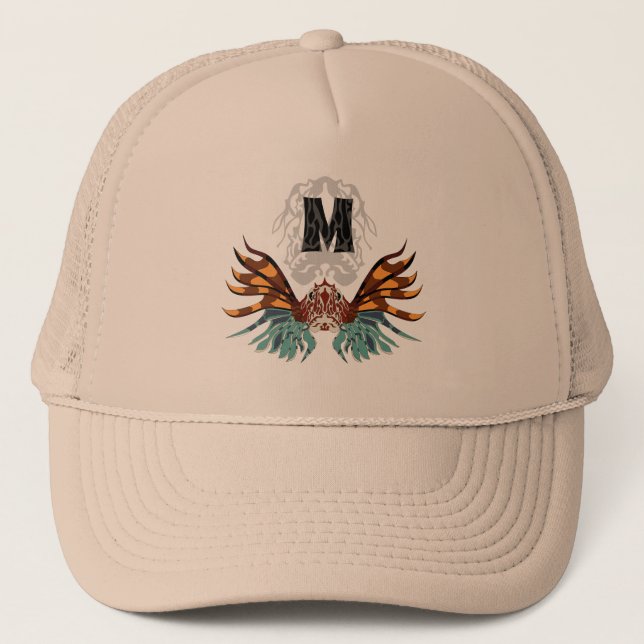 Colourful Lionfish Monogram Trucker Hat (Front)