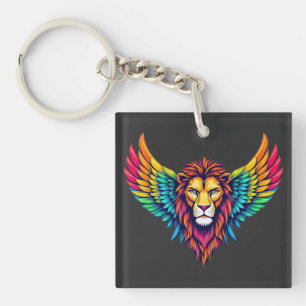 Colourful Lionheart Keychain