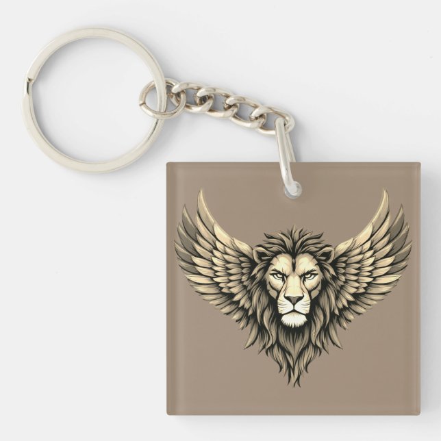 Colourful Lionheart Keychain (Front)