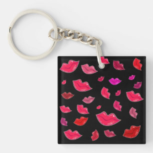 Colourful lips keychain