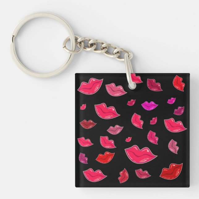 Colourful lips keychain (Front)