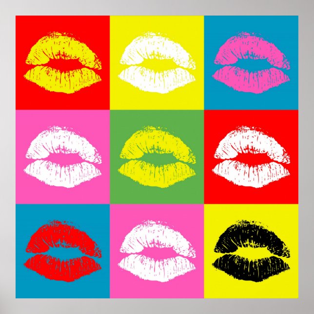 Colourful lips poster (Front)