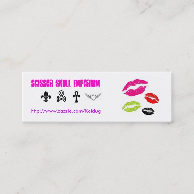 Colourful Lips & Symbols Card (Front)