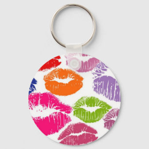Colourful Lipstick Kisses Lip Colour Keychain