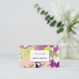 Colourful Liquid Acrylic Abstract Art Business Car Card