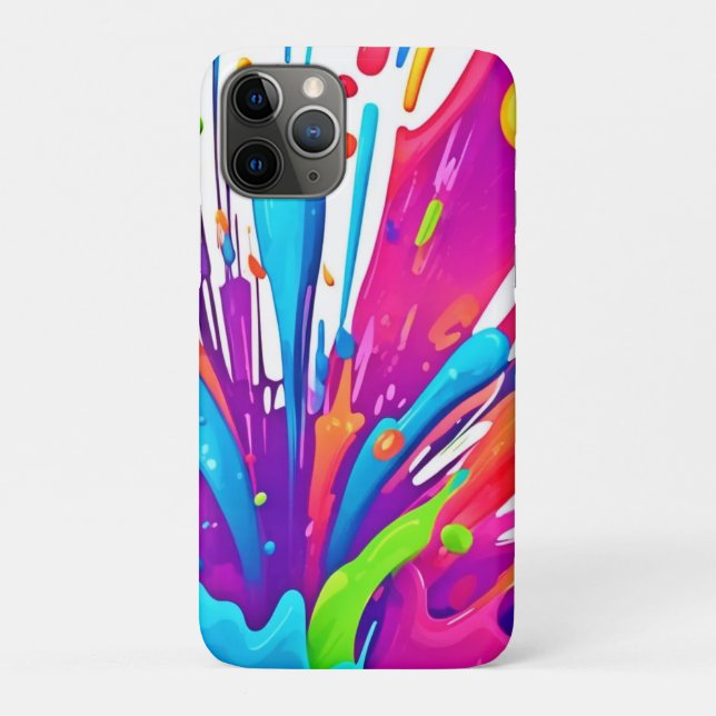 Colourful Liquid Paint Splashes Case-Mate iPhone Case (Back)