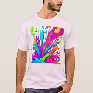 Colourful Liquid Paint Splashes T-Shirt