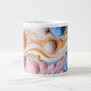Colourful Liquid with Bubbles Large Coffee Mug