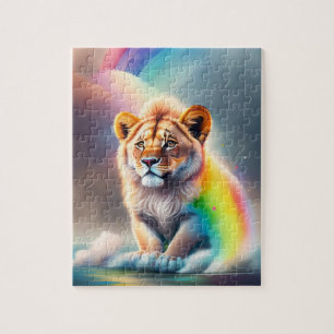 Colourful Little Cute Lion Jigsaw Puzzle