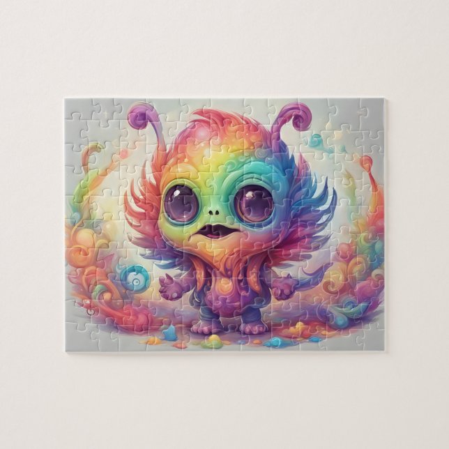 Colourful Little Cute Monster Jigsaw Puzzle (Horizontal)