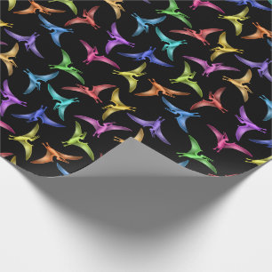 Colourful Little Flying Pterodactyls Wrapping Wrapping Paper