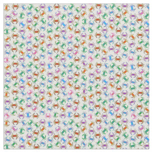 Colourful Little Sea Crabs Fabric