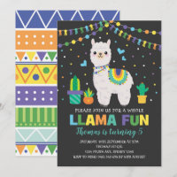 Colourful Llama Birthday Party / Boy Fiesta Alpaca