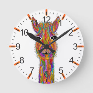 Colourful Llama Clock