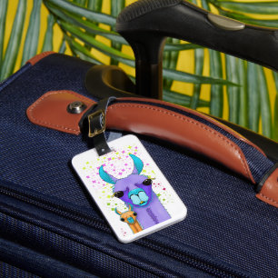 Colourful Llama Luggage Tag