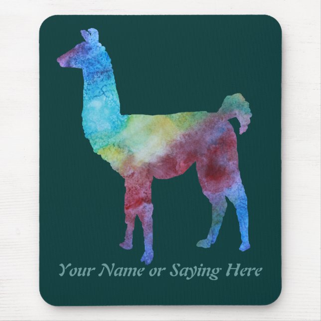 Colourful Llamas Mouse Pad (Front)