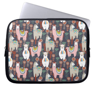 Colourful Llamas Pattern Laptop Sleeve