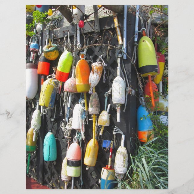 Colourful Lobster Buoys (Front)