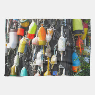 Colourful Lobster Buoys Kitchen Towel