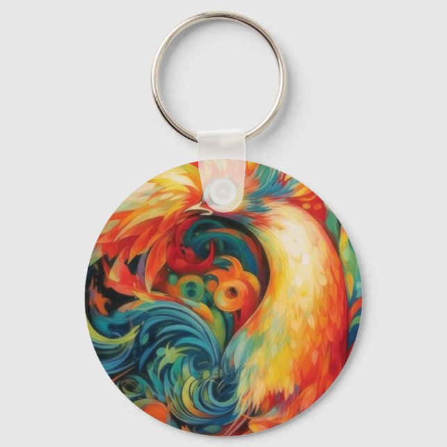 Colourful Locket Design Keychain (Front)