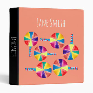 Colourful lollipops pattern binder