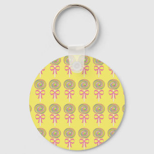 Colourful lollipops pattern keychain