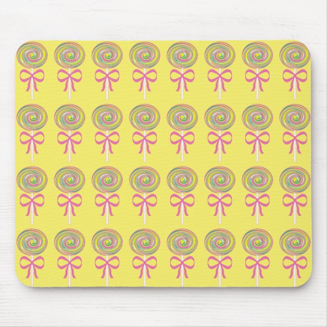 Colourful lollipops pattern mouse pad (Front)