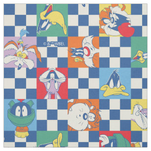 Colourful LOONEY TUNES™ Chequered Toss Pattern Fabric