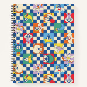Colourful LOONEY TUNES™ Chequered Toss Pattern Notebook