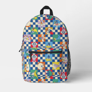 Colourful LOONEY TUNES™ Chequered Toss Pattern Printed Backpack