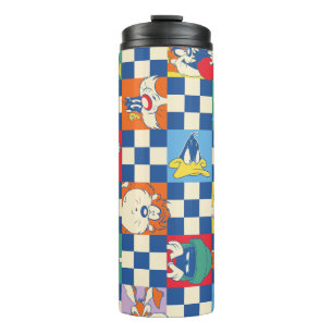 Colourful LOONEY TUNES™ Chequered Toss Pattern Thermal Tumbler