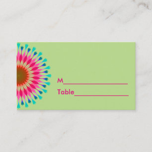 Colourful Lotus Floral Wedding Seating Plcecard Do Place Card