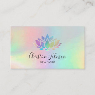 colourful lotus logo on pastel colours business card