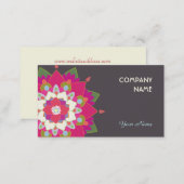 Colourful Lotus Mandala Health and Wellness Business Card (Front/Back)