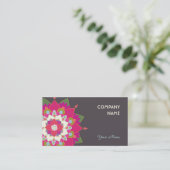 Colourful Lotus Mandala Health and Wellness Business Card (Standing Front)