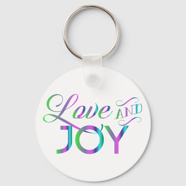 Colourful Love And Joy Keychain (Front)