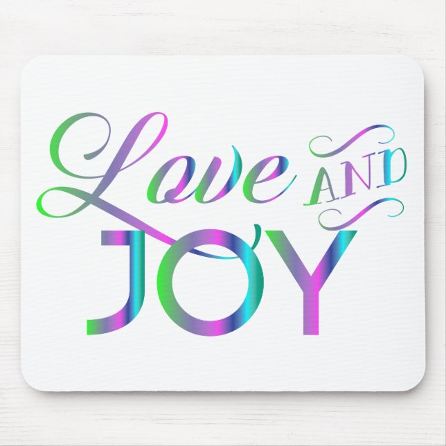 Colourful Love And Joy Mouse Pad (Front)