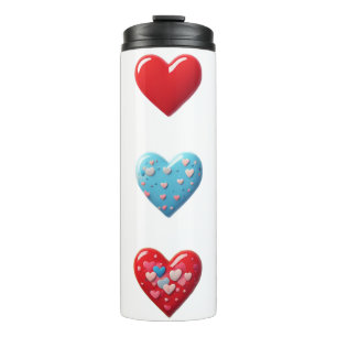 Colourful Love Hearts For Cozy Valentine Spaces ❤️ Thermal Tumbler